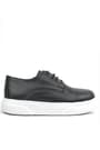 Rakerplus Genuine Leather Black High Sole Kids Classic Shoes 3025-S1-B-DERI.36