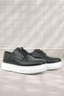 Rakerplus Genuine Leather Black High Sole Kids Classic Shoes 3025-S1-B-DERI.36