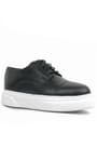 Rakerplus Genuine Leather Black High Sole Kids Classic Shoes 3025-S1-B-DERI.36