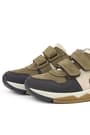 Rakerplus Genuine Leather Mink Color Brown Kids' Banded Sneakers Sports Shoes 3880-VZK.31