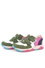 Rakerplus Hakiki Deri Yeşil Pembe Çocuk Sneakers Spor Ayakkabı 3880-YYF.26