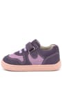Rakerplus Bob Hakiki Deri Lila Pembe Barefoot Cırtlı Lastikli Bebek Sneaker Ayakkabı