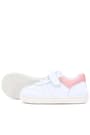 Rakerplus Bob Hakiki Deri Beyaz Nubuk Pembe Cırtlı Bebek Sneaker Ayakkabı