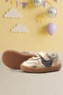 Rakerplus Bob Genuine Leather Copper Barefoot Velcro Elastic Baby Sneakers