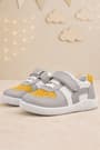 Rakerplus Genuine Leather Grey Yellow Anatomic Baby Sports Shoes