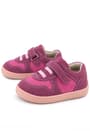 Rakerplus Bob Hakiki Deri Barefoot Cırtlı Lastikli Pembe Kız Bebek Sneakers Ayakkabı