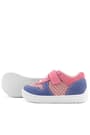 Rakerplus Bob Hakiki Deri Pembe Mavi Barefoot Cırtlı Lastikli Bebek Sneaker Ayakkabı