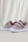 Rakerplus Schaggy Genuine Leather Light Beige Burgundy Baby Sneakers