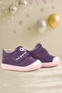Rakerplus Dino Genuine Leather Purple High Ankle Baby's Shoes
