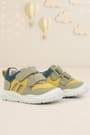 Rakerplus Schaggy Genuine Leather Yellow Green Baby Sports Shoes