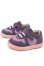 Rakerplus Bob Hakiki Deri Lila Pembe Barefoot Cırtlı Lastikli Bebek Sneaker Ayakkabı