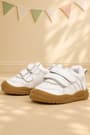Rakerplus Schaggy Genuine Leather White Baby Sports Shoes