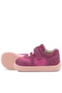 Rakerplus Bob Hakiki Deri Barefoot Cırtlı Lastikli Pembe Kız Bebek Sneakers Ayakkabı