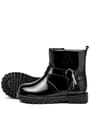 Rakerplus Chiron Genuine Leather Black Patent Tasseled Baby Girl Boots