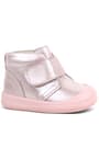 Rakerplus Yoohoo Genuine Leather Pink Shiny Velcro Baby Girl Boots