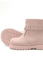 Rakerplus Zippered Real Leather Pink Baby Girl Chiron Ankle Boots