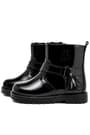 Rakerplus Chiron Genuine Leather Black Patent Tasseled Baby Girl Boots