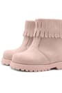 Rakerplus Zippered Real Leather Pink Baby Girl Chiron Ankle Boots