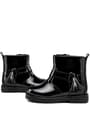 Rakerplus Chiron Genuine Leather Black Patent Tasseled Baby Girl Boots