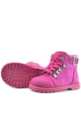 Rakerplus Griffon Zippered Genuine Leather Pink Baby Girl Winter Boots