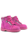 Rakerplus Griffon Zippered Genuine Leather Pink Baby Girl Winter Boots