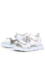 Rakerplus White Patterned Banded Sandals For Baby Girls