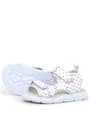 Rakerplus White Patterned Banded Sandals For Baby Girls