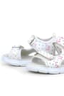 Rakerplus White Patterned Banded Sandals For Baby Girls