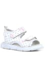 Rakerplus White Patterned Banded Sandals For Baby Girls