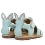 Rakerplus Bunny Hakiki Deri Turkuaz Cırtlı Bebek Sandalet