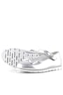 Rakerplus Hakiki Deri Gümüş Taşlı Cırtlı Kız Çocuk Babet