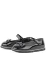 Rakerplus Black Rougan Bowtie Girls Flat Shoestes Flat Shoes