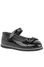 Rakerplus Black Rougan Bowtie Girls Flat Shoestes Flat Shoes