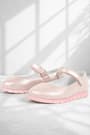 Rakerplus Genuine Leather Pink Velcro Girls' Flats