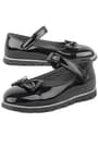 Rakerplus Black Rougan Bowtie Girls Flat Shoestes Flat Shoes