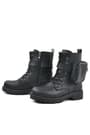 Rakerplus Black With Zipper Lace Up With Wallet Girls Boots