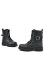 Rakerplus Black With Zipper Lace Up With Wallet Girls Boots