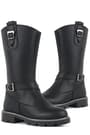 Rakerplus Black Zippered Girls Under Knee Boots Booties