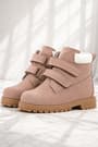 Rakerplus Neson Genuine Leather Powder Skin Velcro Kids Boots