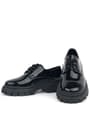 Rakerplus Black Patient Leather Laced Up Girls Kids' Oxford School Shoes