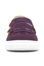 Rakerplus Genuine Leather Purple Yellow Banded Kids Sportts Shoes