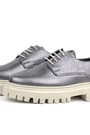 Rakerplus Platinum Genuine Leather Laced Up Women's Oxford Casual Shoes