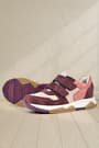 Rakerplus Genuine Leather Powder Claret Red Kids Sneakers Sports Shoes