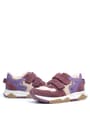 Rakerplus Hakiki Deri Bordo Pembe Metal Detaylı Kız Çocuk Sneakers Ayakkabı