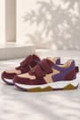 Rakerplus Genuine Leather Claret Red Pink Banded Girls Sportts Shoes