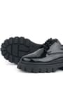 Rakerplus Black Patient Leather Laced Up Girls Kids' Oxford School Shoes