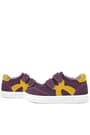 Rakerplus Genuine Leather Purple Yellow Banded Kids Sportts Shoes