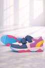 Rakerplus Hakiki Deri Lacivert Pembe Çocuk Sneakers Spor Ayakkabı