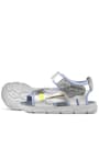Rakerplus Genuine Leather Grey Shiny Kids Sandals