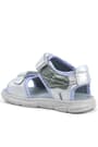 Rakerplus Genuine Leather Grey Shiny Kids Sandals